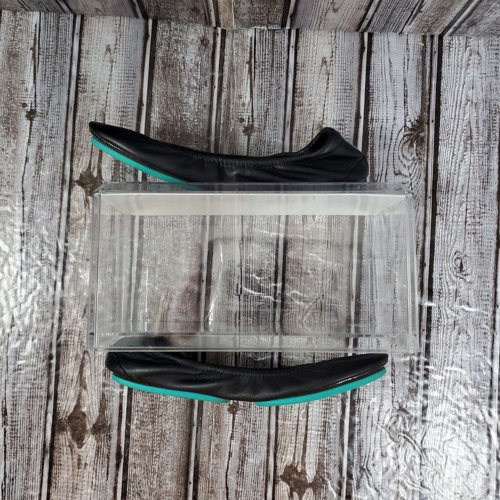 Tieks By Gavrieli Women's Folding Ballet Flats Black Matte Leather Travel Size 6 - Picture 2 of 8